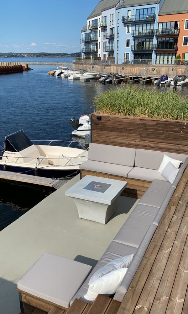 Hjørnesofa for utebruk